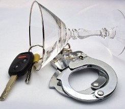 Martini Glass with Car Keys and Handcuffs in Hartford, CT